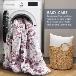 Hot Kirklands Home Purple Botanical 3-pc. King Comforter Set