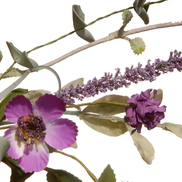 Hot Kirklands Home Purple Daisy and Lavender Wreath