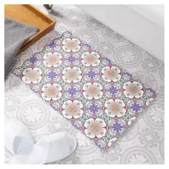 Discount Kirklands Home Purple Flower Stone Bath Mat