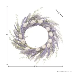 Kirklands Home Purple Heather Easter Egg Wreath