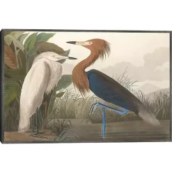 New Kirklands Home Purple Heron Framed Canvas Art Print Multi