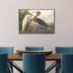 New Kirklands Home Purple Heron Framed Canvas Art Print Multi