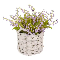 Hot Kirklands Home Purple Lily of the Valley Arrangement in Basket