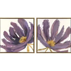 Discount Kirklands Home Pairs Framed Canvas Art Prints, Set of 2 Purple