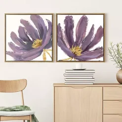 Discount Kirklands Home Pairs Framed Canvas Art Prints, Set of 2 Purple