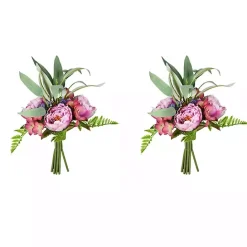 Online Kirklands Home Peony Bouquet, Set of 2 Purple
