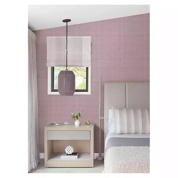 Outlet Kirklands Home Textured Faux Fabric Peel & Stick Wallpaper Purple