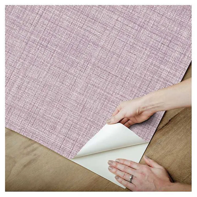 Outlet Kirklands Home Textured Faux Fabric Peel & Stick Wallpaper Purple