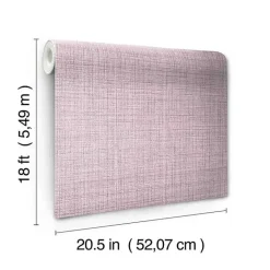 Outlet Kirklands Home Textured Faux Fabric Peel & Stick Wallpaper Purple