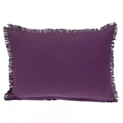 Hot Kirklands Home Woven Stripes Fringe Lumbar Pillow Purple
