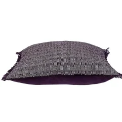 Online Kirklands Home Woven Stripes Fringe Pillow Purple