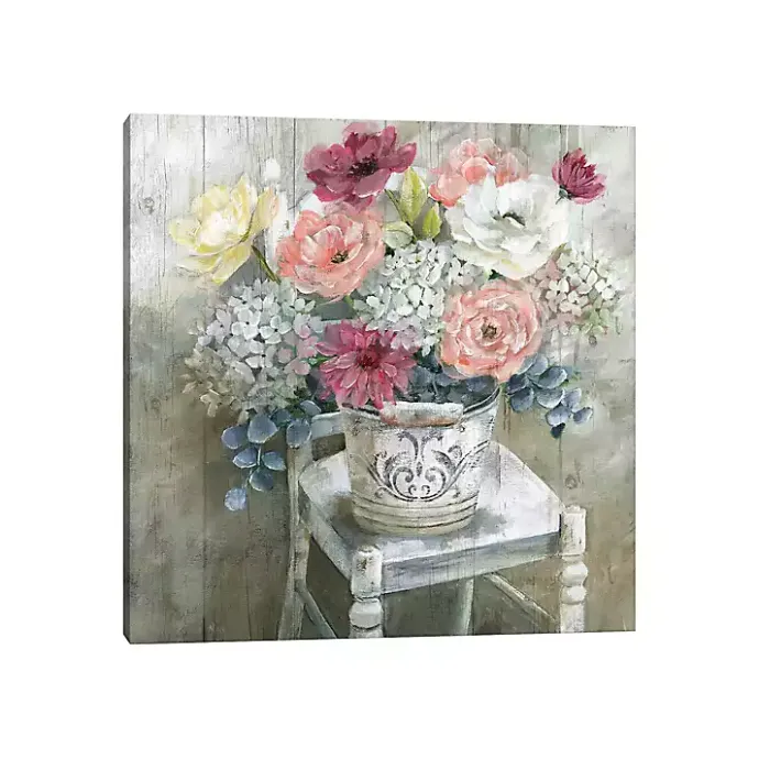 Sale Kirklands Home Quaint Cottage Bouquet Giclee Canvas Art Print