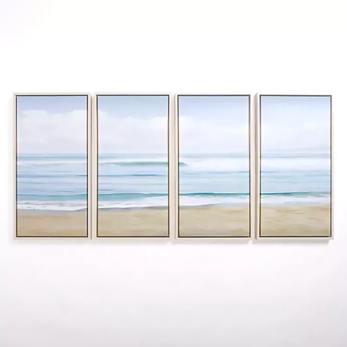 Best Kirklands Home Quiet Wave Framed Canvas Art Prints, Set of 4