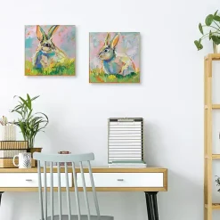 Online Kirklands Home Rainbow Bunny 2-pc. Easter Canvas Wall Art Set