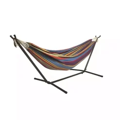 Online Kirklands Home Rainbow Double Hammock with Stand and Carry Bag Multi