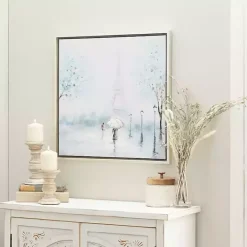 Clearance Kirklands Home Rainy Paris Blues Transitional Framed Wall Art