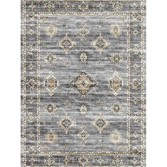 Sale Kirklands Home Raquel Washable Area Rug, 7x9 Gray