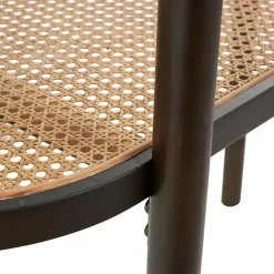 Clearance Kirklands Home Rattan and Glass 2-Tier Console Table