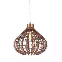 Clearance Kirklands Home Rattan Pepper Moon Pendant Light Brown