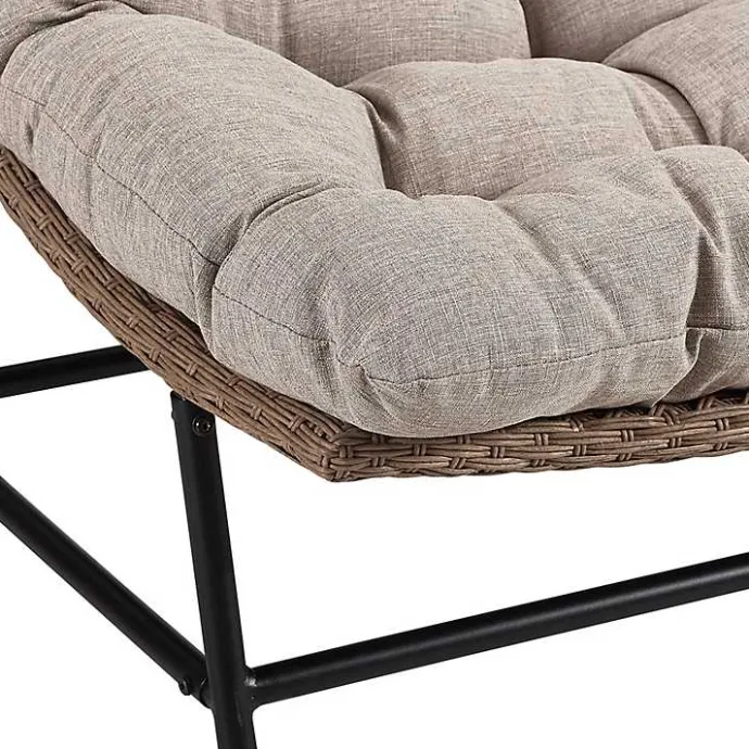 Discount Kirklands Home Rattan Scoop Chairs with Cushions, Set of 2