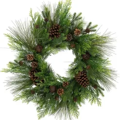 Outlet Kirklands Home Real Touch Pine and Cedar Jingle Bell Wreath