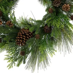 Outlet Kirklands Home Real Touch Pine and Cedar Jingle Bell Wreath