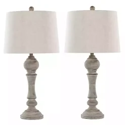 Discount Kirklands Home Reclaimed Wilton Table Lamps, Set of 2 Gray