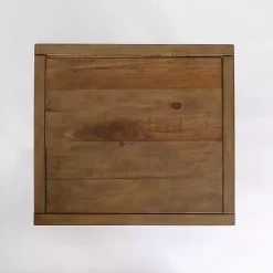 Kirklands Home Reclaimed Wood Accent Table with Keeping Drawers Brown