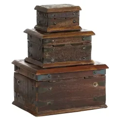 Discount Kirklands Home Reclaimed Wood Antique Box Set, Set of 3