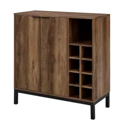 Hot Kirklands Home Reclaimed Wood Industrial Bar Cabinet Brown