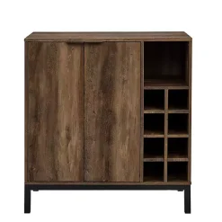 Hot Kirklands Home Reclaimed Wood Industrial Bar Cabinet Brown