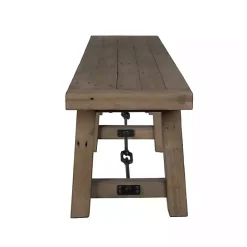 Discount Kirklands Home Reclaimed Wood Industrial Dining Bench Brown