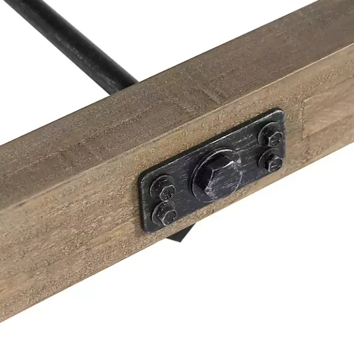 Discount Kirklands Home Reclaimed Wood Industrial Dining Bench Brown