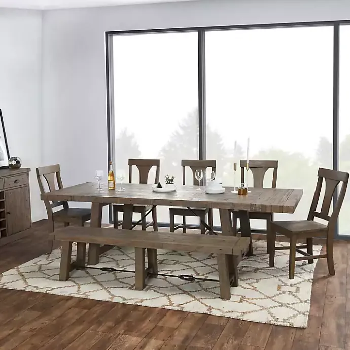 Discount Kirklands Home Reclaimed Wood Industrial Dining Bench Brown