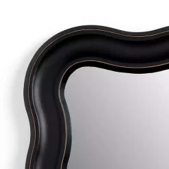 Sale Kirklands Home Rectangle Catorina Black Wavy Wall Mirror