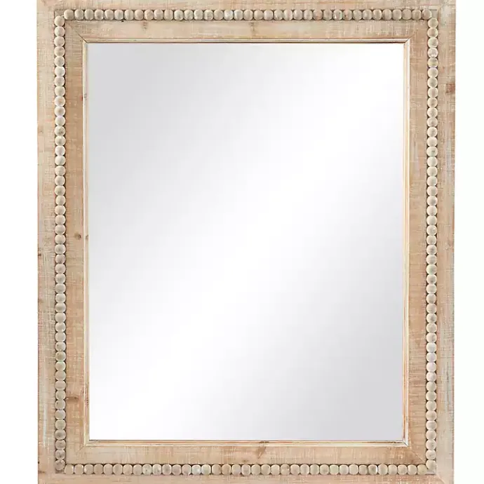 Outlet Kirklands Home Rectangle Distressed Beaded Wall Mirror
