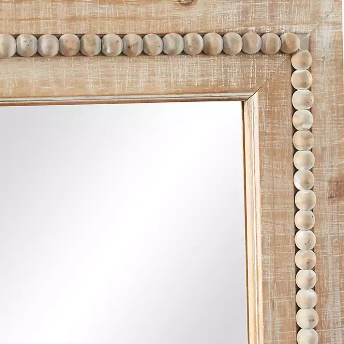 Outlet Kirklands Home Rectangle Distressed Beaded Wall Mirror
