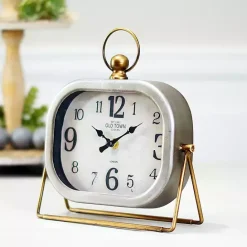 Discount Kirklands Home Rectangular Metal Tabletop Clock