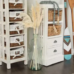 Clearance Kirklands Home Recycled Glass Clear Aqua Floor Vase Blue