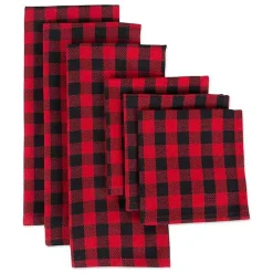 Outlet Kirklands Home Red & Black Buffalo Check Kitchen Towels, Set of 6