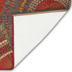 Best Kirklands Home Red & Blue Circles Indoor/Outdoor Rug, 2x3