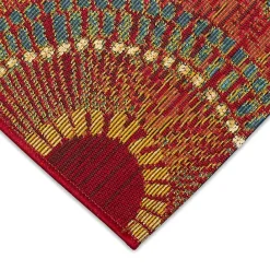 Best Kirklands Home Red & Blue Circles Indoor/Outdoor Rug, 2x3