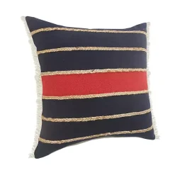 Outlet Kirklands Home Red & Navy Nautical Rope Throw Pillow. 20x20