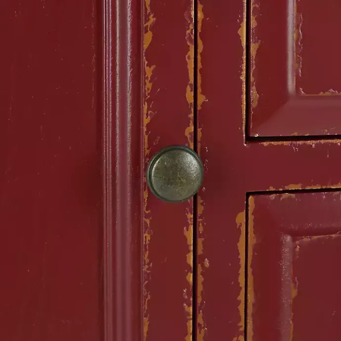 Kirklands Home & Oak 4-Drawer Charlotte Sideboard Red