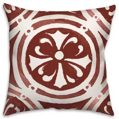 Outlet Kirklands Home Red & White Medallion Indoor/Outdoor Pillow