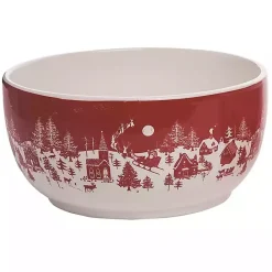 Hot Kirklands Home Red & White Toile Christmas Bowls, Set of 3
