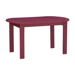 Clearance Kirklands Home Acacia Wood Oval Adirondack Coffee Table Red