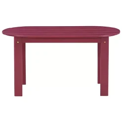 Clearance Kirklands Home Acacia Wood Oval Adirondack Coffee Table Red