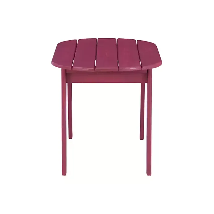 Clearance Kirklands Home Acacia Wood Oval Adirondack Coffee Table Red