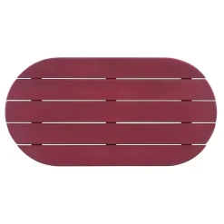 Clearance Kirklands Home Acacia Wood Oval Adirondack Coffee Table Red
